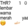 THR? lembar 10 warna merah yaa