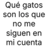Qué gatos son los que no me siguen en mi cuenta