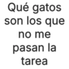 Qué gatos son los que no me pasan la tarea
