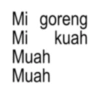 Mi goreng Mi Muah Muah kuah