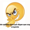 de rodillas para que digan que soy creyente
