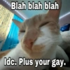 Blah blah blah Idc. Plus your gay.