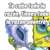 Te cabe toda la razón, tienes toda la razon adentro Did