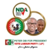 NDA Nigeria Diaspora Alliance LABOUR PARTY FORWA RD EVER PETER OBI FOR PRESIDENT VOTE LABOUR PARTY (LP) For a Better Nigeria