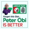 LABOUR PARTY FORWARD DEVER Forget this Gist... Peter Obi IS BETTER