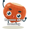 horeee aku
menang