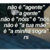 não é "agente"
é "a gente"
não é "nóis" é "nós"
não é "a tua mãe¹
é "a minha sogra"
rs