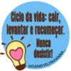 Ciclo da vida: cair,
levantar e recomeçar.
Nunca
desistir!
@DANIEVELYNVIANNA