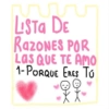 LISTA DE RazONES POR Las QUE TE AMO 1-PORQUE ERES TÚ