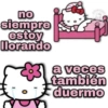 no siempre estoy llorando a veces también duermo