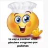 te voy a cocinar unos
pinches vergazos por
puñetas