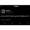 <
galang
@abging123
emosi lahir batin gue liat kelakuan lo
18.49 28/05/21
Tweet
27