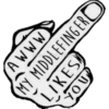 AWWW MY MIDDLEFINGERO LIKES YOU