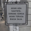 AKAN ADA
SAATNYA,
DIMANA SEMUA
AKAN TERASA
BIASA SAJA.
penyambutsenja
21-9h
froi