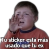 Tu sticker está más
1
usado que tu ex