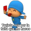 Tarjeta roja por la
falta que me haces