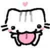 Chat heureux langue sortie